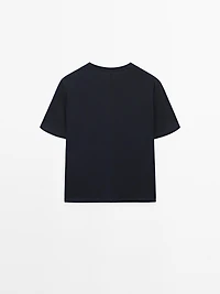 Short-sleeve T-shirt with back seam detail