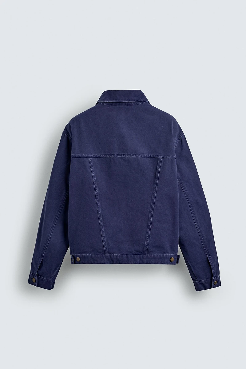 BLOUSON DÉLAVÉ COUPE DÉCONTRACTÉE