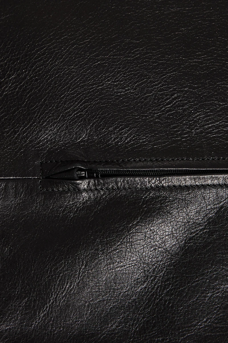 SEAMED LEATHER BEAN BAG CHAIR