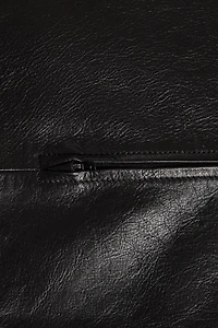 SEAMED LEATHER BEAN BAG CHAIR