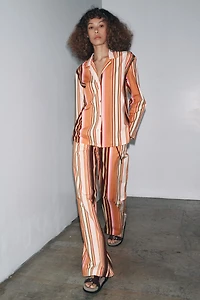 ZW COLLECTION STRIPED FLARE PANTS