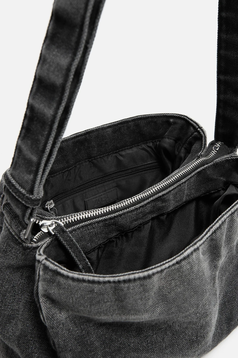 WASHED DENIM CROSSBODY BAG