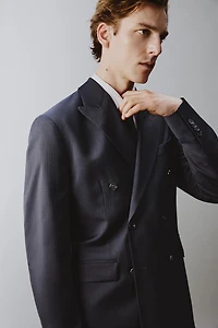 VESTE DE COSTUME À RAYURES 100 % LAINE
