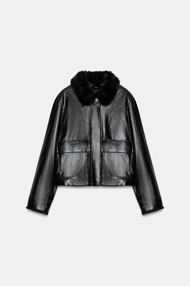 ZW COLLECTION FAUX LEATHER JACKET