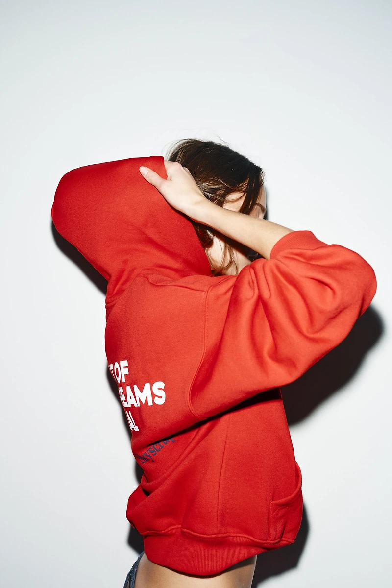 TEXT HOODIE SWEATSHIRT