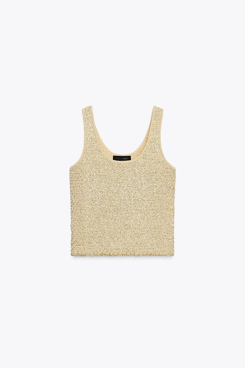 SEQUIN KNIT TOP