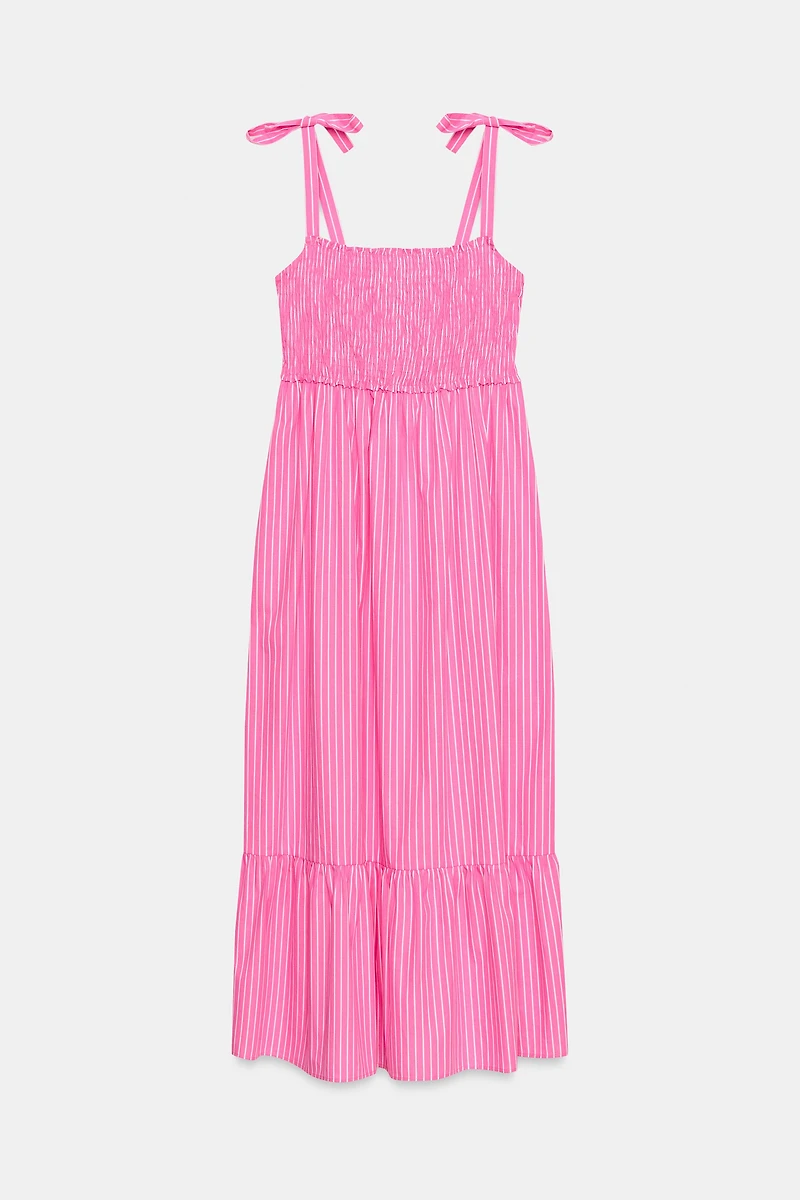 STRIPED BOW DRESS