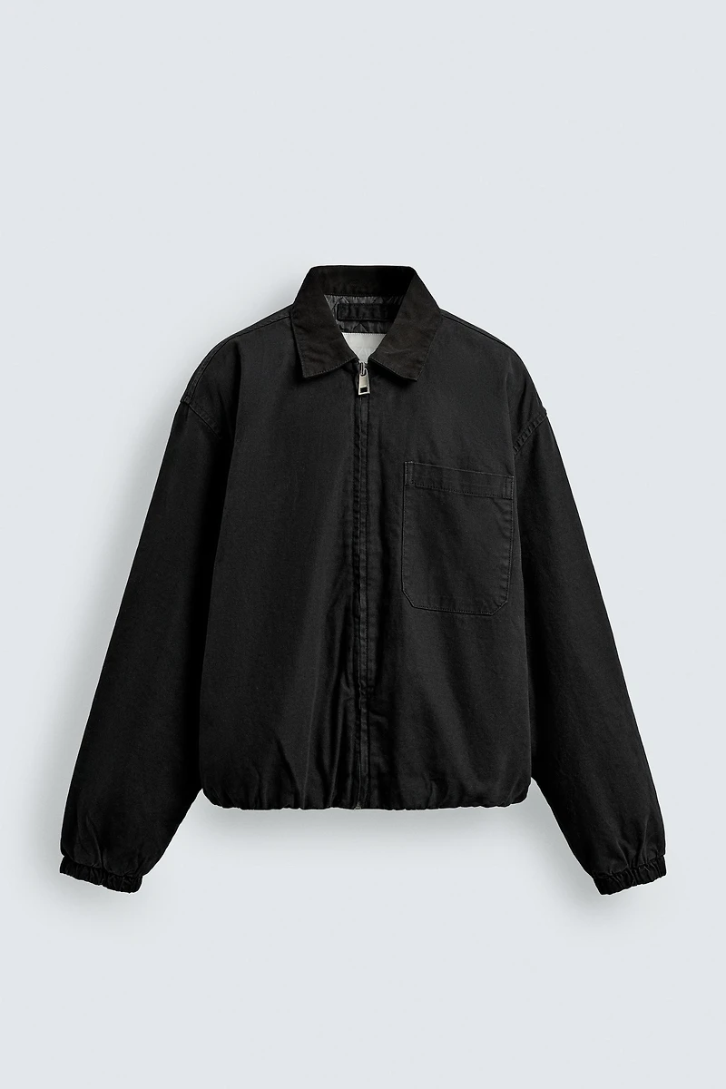 RELAXED FIT ZIP-UP JACKET