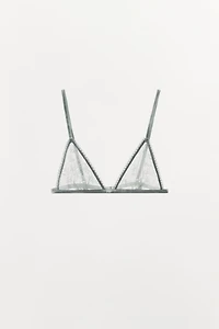SOUTIEN-GORGE TRIANGLE EN MESH ET DENTELLE