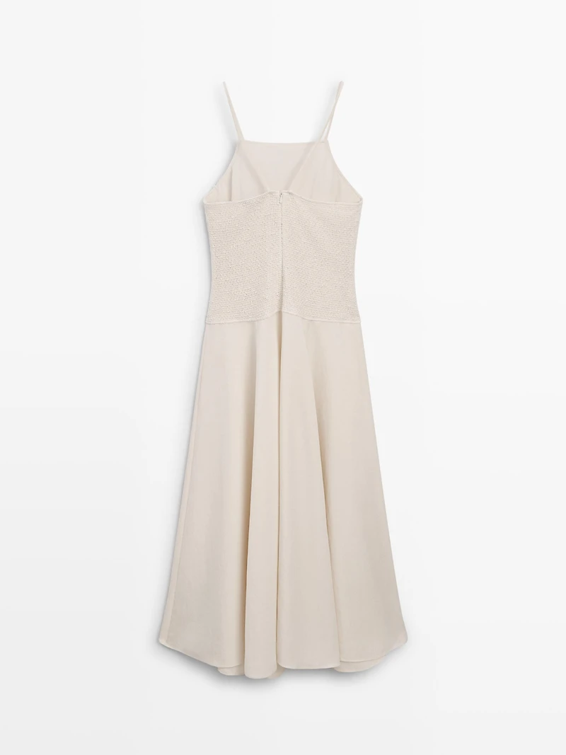 Robe longue bi-matière