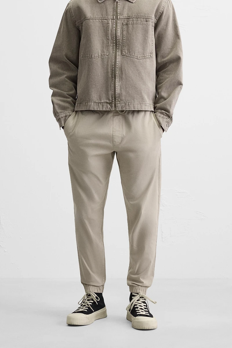 WASHED JOGGER WAIST PANTS