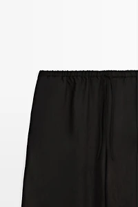 Flowing wide-leg pants with darts - co-ord