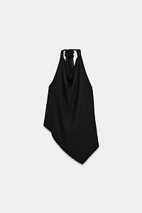 DRAPED CREPE TOP