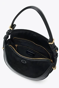 CROSSBODY BAG WITH LEATHER FLAP