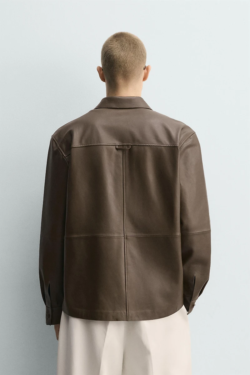 LEATHER POCKET SHIRT