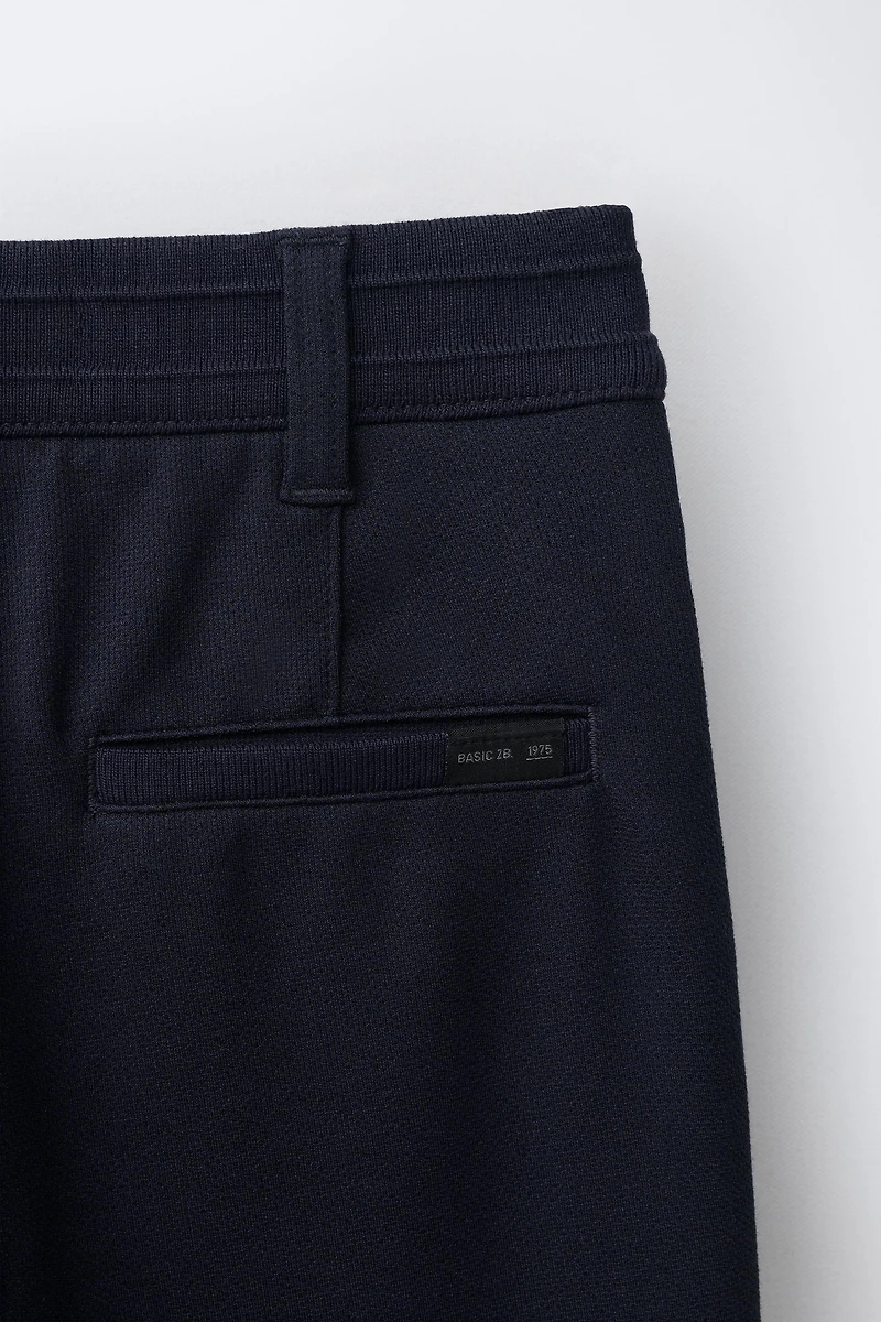 PANTALON DROIT TAILLE BORD-CÔTE