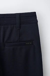 PANTALON DROIT TAILLE BORD-CÔTE