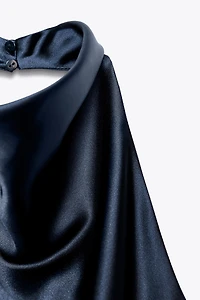 TOP HALTER SATIN