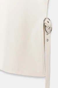 BUCKLE OPENING T-SHIRT