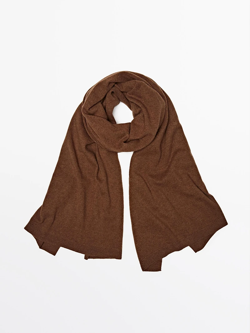 Écharpe fine en laine mélangée