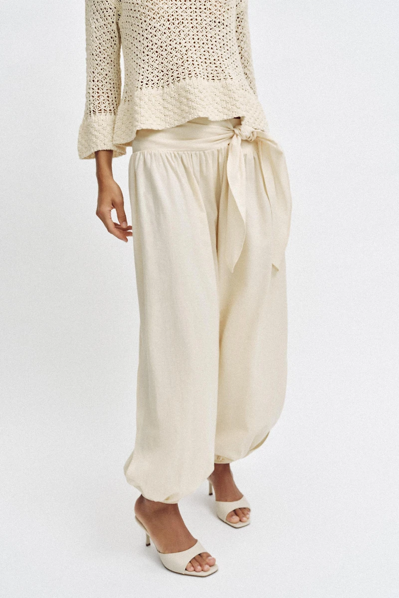 TIED BALLOON PANTS