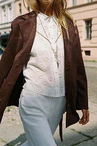 BELTED FAUX SUEDE JACKET