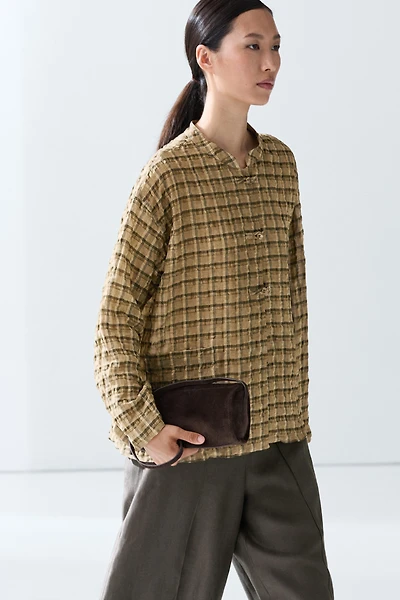 Chemise fluide à carreaux