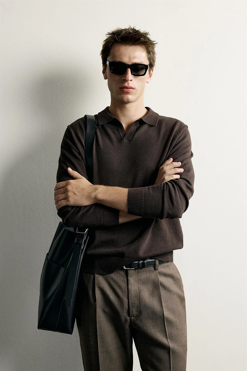 COTTON-LINEN KNIT REGULAR FIT POLO