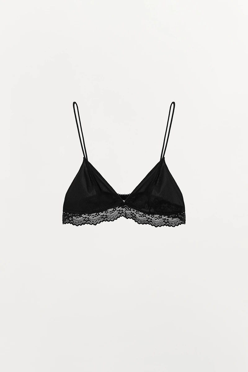 BRALETTE TRIANGLE EN DENTELLE