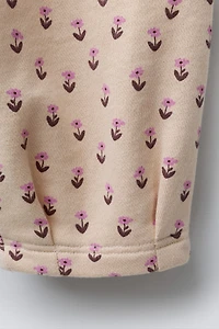 PLUSH BALLOON FLORAL PANTS