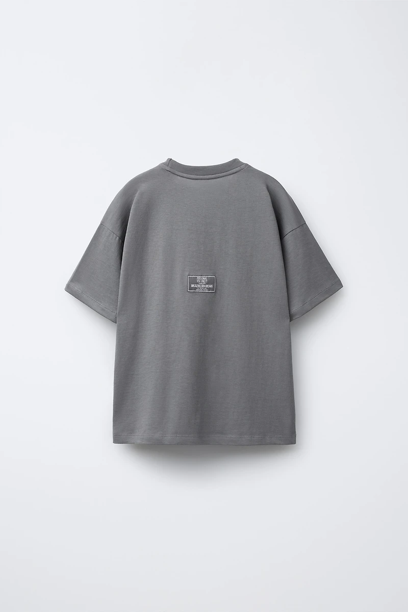 TEXT PRINT T-SHIRT AND BERMUDA SET