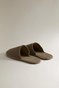 LEATHER MULE SLIPPERS