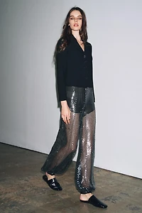 ZW COLLECTION SEQUIN BALLOON PANTS
