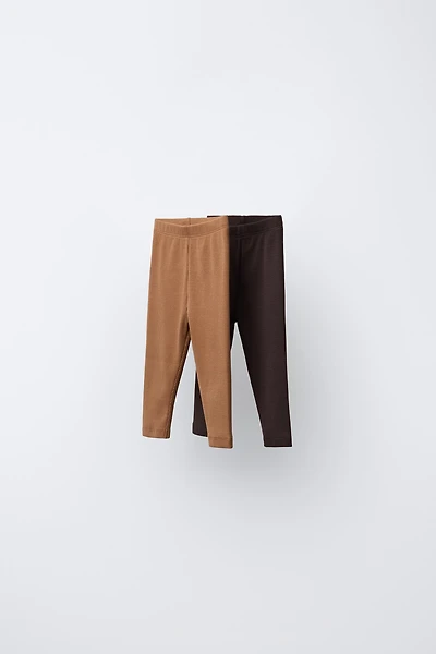 LOT DE DEUX LEGGINGS UNIS