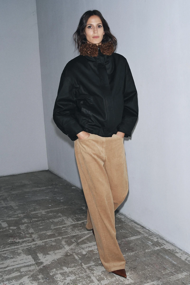 BLOUSON BOMBER EFFET MOUTON ZW COLLECTION