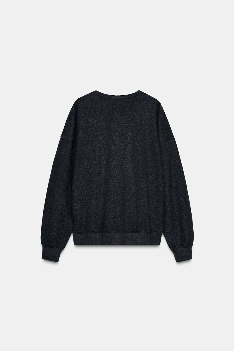 SOFT RIBBED ZIPPER SWEATSHIRT