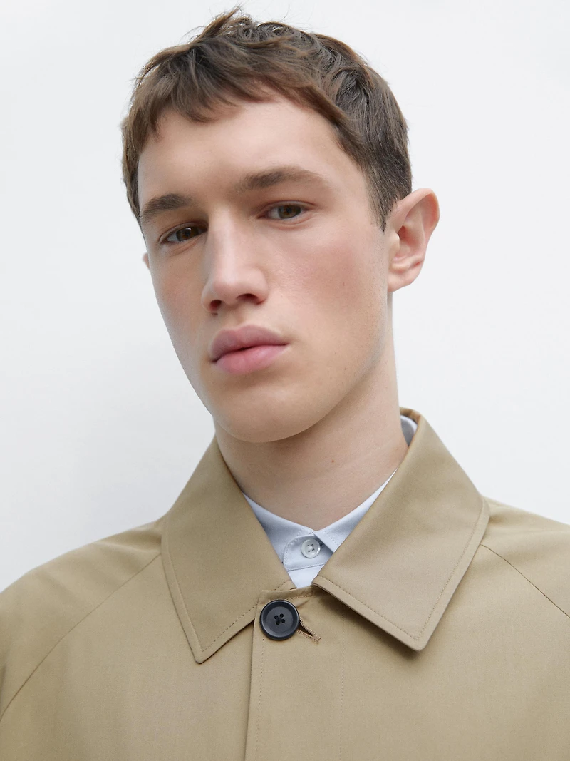 Lightweight cotton trench coat