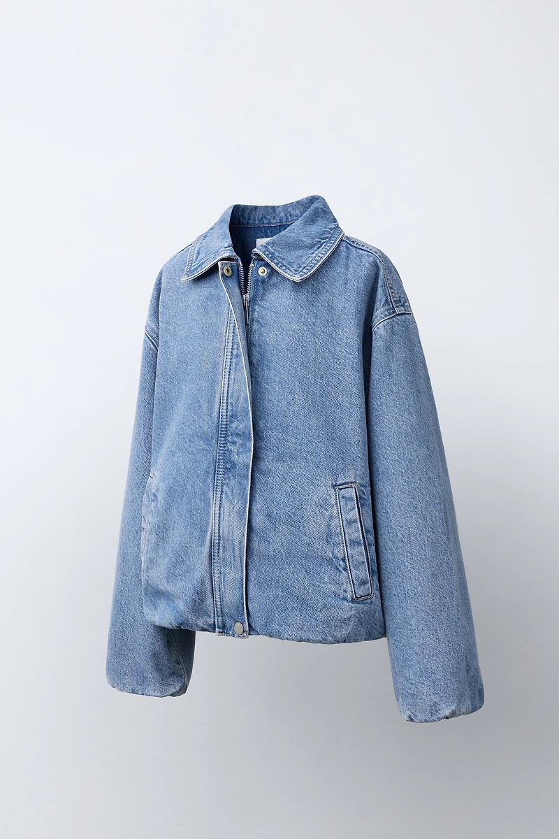 DENIM BOMBER JACKET