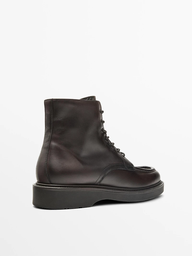 Bottes en nappa bord mocassin