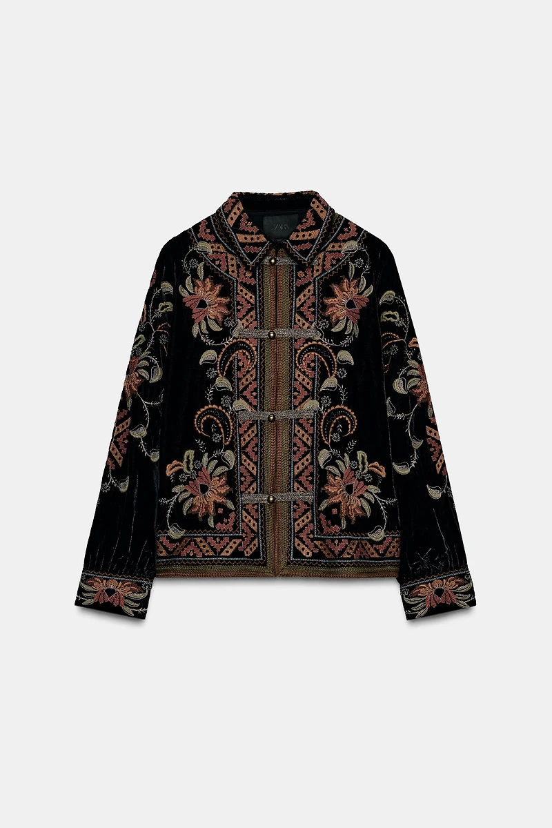 ZW COLLECTION EMBROIDERED VELVET JACKET