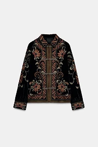 ZW COLLECTION EMBROIDERED VELVET JACKET