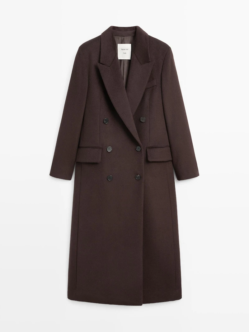 Manteau croisé 100 % laine - STUDIO