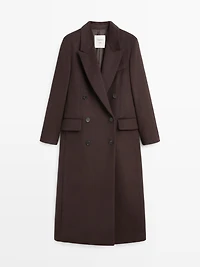 Manteau croisé 100 % laine - STUDIO