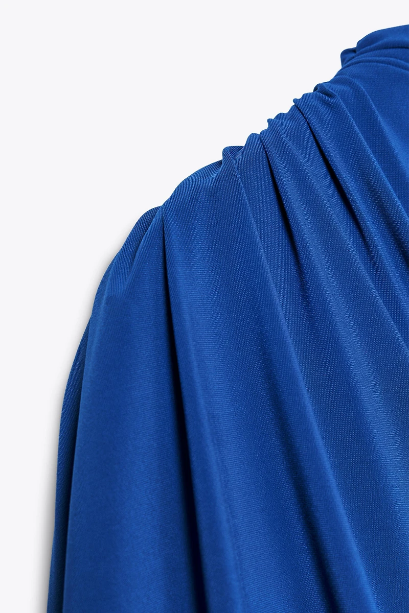 DRAPED CAPE DRESS