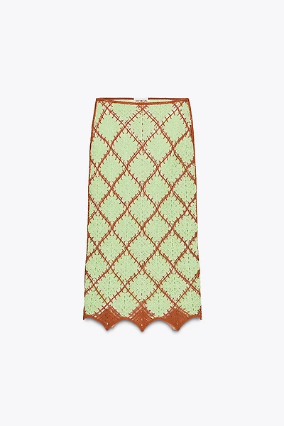 CROCHET MIDI SKIRT