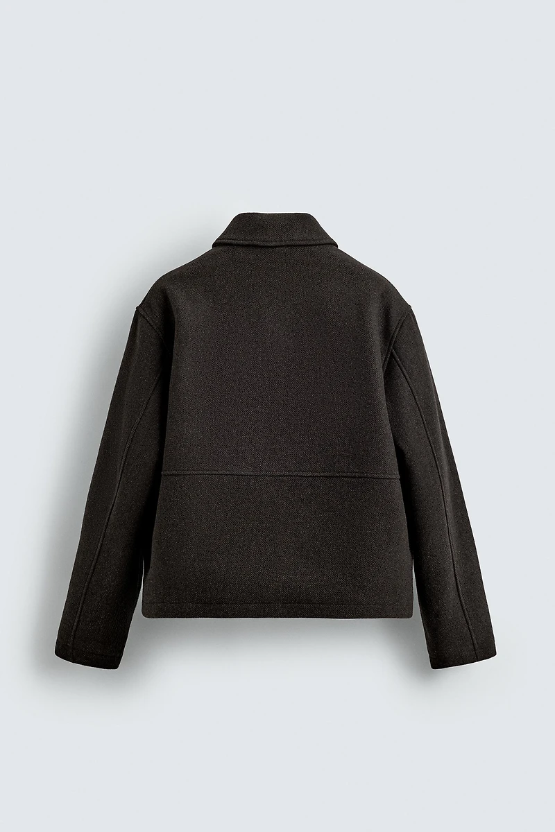 ZIPPERED TEXTURED JACKET