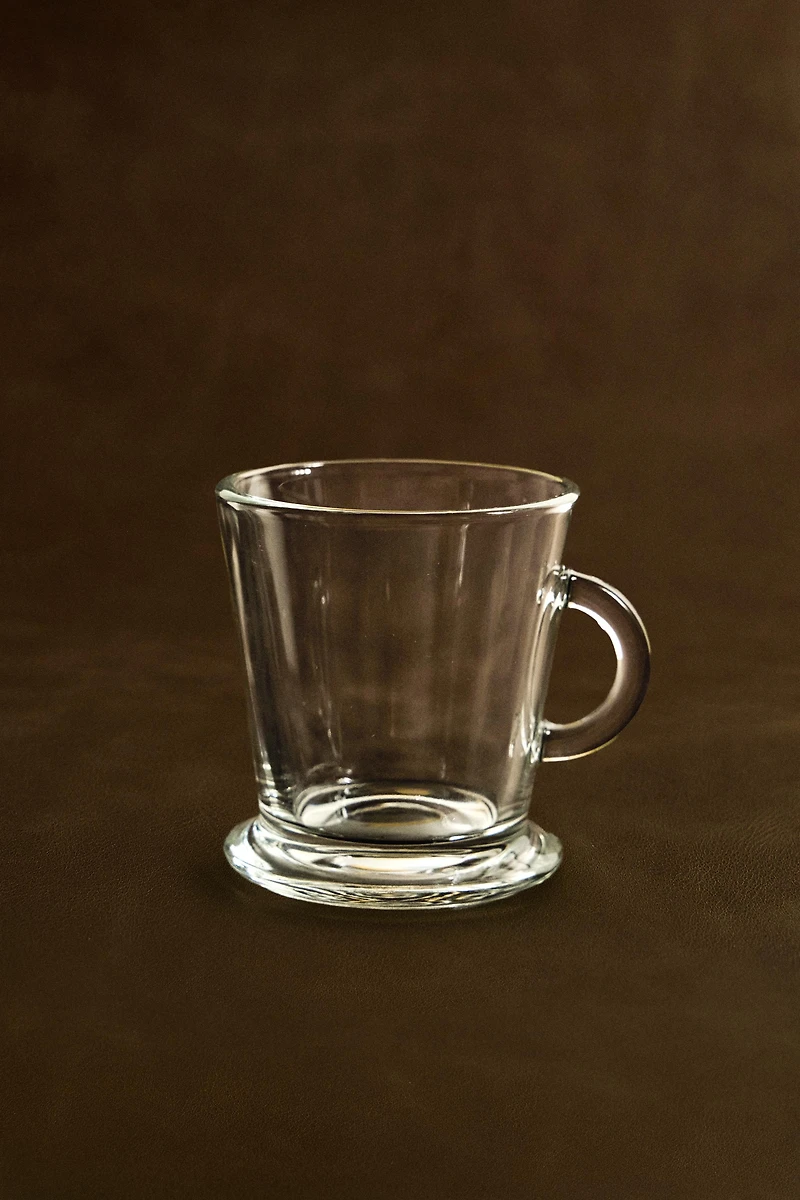 TRANSPARENT GLASS CAPPUCCINO CUP