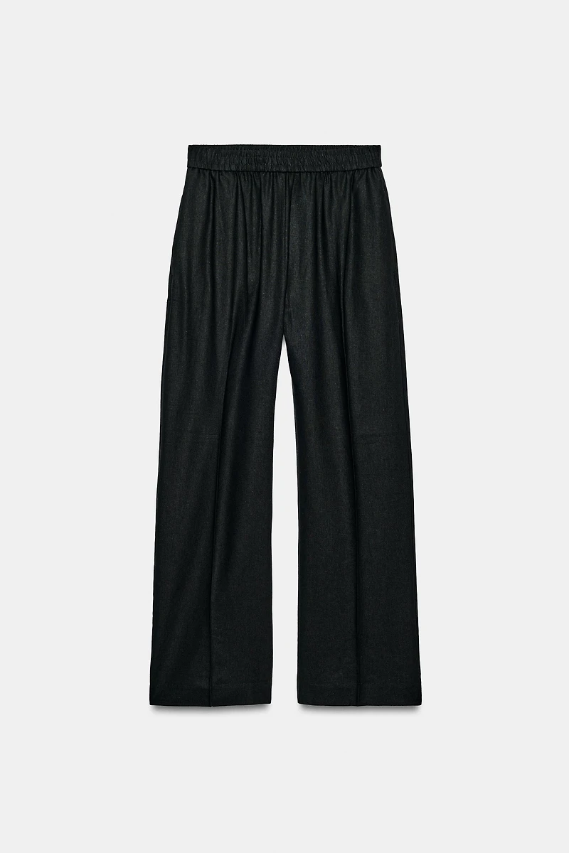 LINEN STRAIGHT LEG PANTS