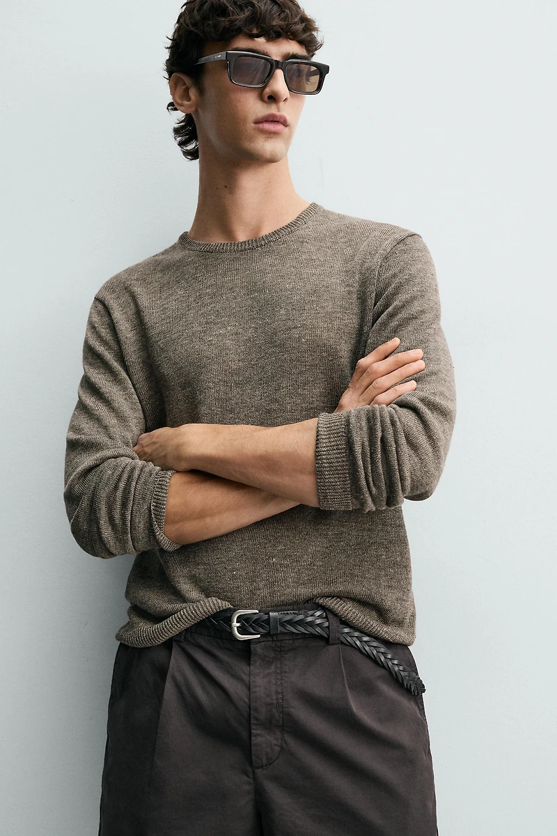 REGULAR FIT 100% LINEN JUMPER