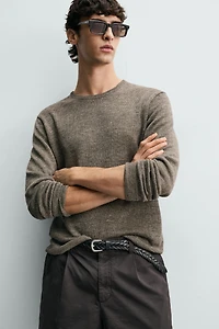 REGULAR FIT 100% LINEN JUMPER